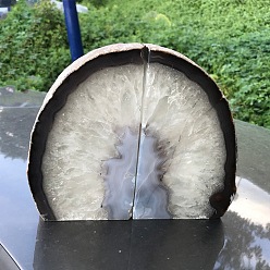 Натуральный Агат Декоративные подставки для книг из натурального агата., полированные подставки для книг из хрустального камня для домашнего декора, 40x90~110 мм