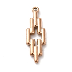 Roségold Ionenbeschichtung (IP) 304 Edelstahlanhänger, Kreuz, Roségold, 28x9x2 mm, Bohrung: 1.4 mm