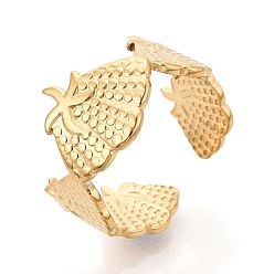 Настоящее золото 18K Регулируемое ионное покрытие (IP) 304 манжеты из нержавеющей стали для женщин, раковина и морская звезда, реальный 18 k позолоченный, 12 мм, размер США 7 1/4 (17.5 мм)