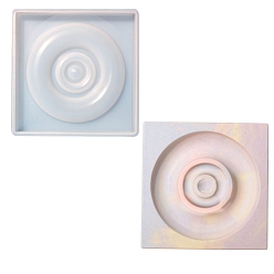 White DIY Bead Design Boards Silicone Molds, Resin Casting Molds, for UV Resin & Epoxy Resin Craft Making, Square, White, 160x160x22.5mm