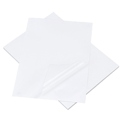 White PET Self Adhesive Craft Stickers, White, 295x210x0.1mm