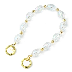 Oval Ремни для сумок из акрила и пластика ccb с бисером, с литыми пружинными кольцами, для сумки, украшение телефона, овальные, 31 см