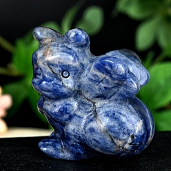 Содалитовое Резные фигурки пчел из натурального содалита, для домашнего украшения рабочего стола, 40 мм