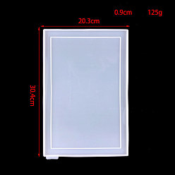 Белый Формы для фоторамок, пищевые силиконовые формы, для уф-смолы, изготовление ювелирных изделий из эпоксидной смолы, прямоугольные, белые, 315x203x9 мм
