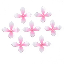 Rose Nacré Des perles en plastique, fleur, perle rose, 22x22x4.5~5.5mm, Trou: 1.4mm