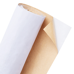 Белый Самоклеящаяся бархатная флокирующаяся ткань, для ювелирного ящика ремесло ткань кожура палочка, белые, 40x0.06 см