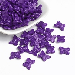 Индиго Непрозрачные акриловые бусины, бабочка, индиговые, 11x14x4 мм, Отверстие : 2 мм , около 1920 шт / 50 г