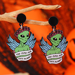 Синий Модные акриловые серьги-гвоздики для мужчин и женщин - стиль своими руками, запредельно, синие