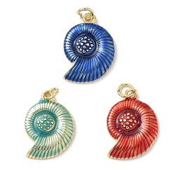 (52) Непрозрачная лаванда Подвески из латуни с морскими животными и эмалью, стойки покрытие, без кадмия и без свинца, долговечный, с целью перехода в кольце, реальный 18 k позолоченный, разноцветные, 21.5x15.5x3.5 мм, отверстие : 3.5 мм