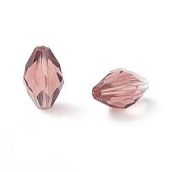 Фиолетовый Имитация Австрийские кристаллические шарики, класс AAA, граненые, двухконусные, фиолетовые, 6x9.5 мм, отверстие : 0.7~0.9 мм