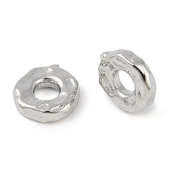 Платина Spacer бисер латунные, диск с канавкой, платина, 6x1.5 мм, отверстие : 2 мм