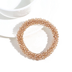 Peru Haargummis mit glitzernden Harzperlen, elastische Haarbänder für Frauen, Peru, 70 mm
