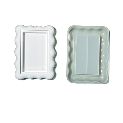 Rectangle Прямоугольные силиконовые формы для сервировочного подноса с зыбучим песком своими руками, формы для литья смолы, для уф-смолы, изготовление изделий из эпоксидной смолы, серый, 125x87x20 мм, внутренний диаметр: 116x83 мм