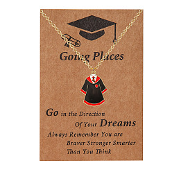 Clothes Ожерелья из сплава с подвеской на тему выпускного, золотые, одежда, 17.32 дюйм (44 см)
