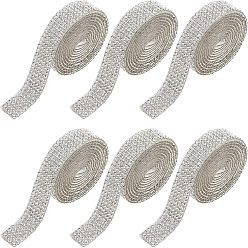 Кристалл Блестящий стеклянный хотфикс со стразами (термоклей на спине), горный хрусталь, аксессуары для костюма, кристалл, 14 мм, 1 ярд / прядь (0.91 м / прядь), 6 пряди / коробка