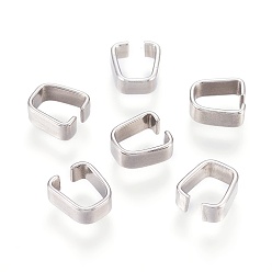 Stainless Steel Color Tarnish Resistant 304 Stainless Steel Quick Link Connectors, Linking Rings, Stainless Steel Color, 8x7.5x3.5mm