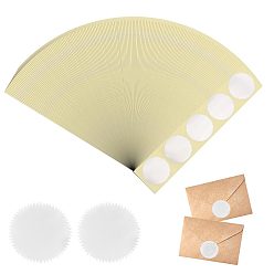Silver Self-Adhesive Sticker Paper, Adhesive Label, Wavy Edge Round, Silver, 50x0.1mm