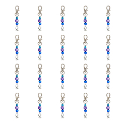 Разноцветный 20шт. брелок из искусственного жемчуга из АБС-пластика, с лентой для информирования о раке молочной железы, вырезанным словом «хмель» и результатами сплава, красочный, 7.4 см