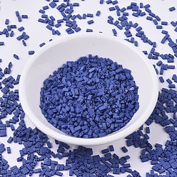 (HTL2075) Матовый Непрозрачный Кобальтовый Блеск Миюки половина бусины тила, японский бисер, 2 отверстие, (htl 2075) матовый матовый кобальтовый глянец, 5x2.3x1.9 мм, Отверстие : 0.8 мм , около 1250 шт / 50 г