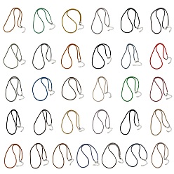 (52) Непрозрачная лаванда 2.5мм нейлоновый плетеный шнур для изготовления ожерелий, с латунными выводами и 304 застежками из лобстера из нержавеющей стали, долговечный, стойки покрытие, платина, разноцветные, 17.72 дюйм (45 см)