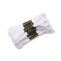 Белый Хлопковые нитки для вязания крючком, вышивальные нитки, пряжа для ручного вязания кружева, белые, 1.4 мм, около 8.20 ярдов (7.5 м) / моток, 8 мотков/набор