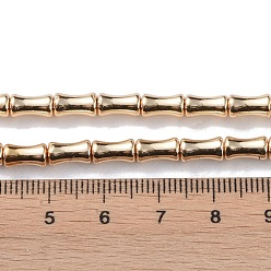 Light Khaki Electroplate Glass Beads Strands, Bamboo, Light Khaki, 8x4.5mm, Hole: 0.8mm, about 50pcs/strand, 15.75''(40cm)