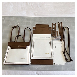 Белый Набор сумок через плечо с изображением мультяшного кота своими руками, включая материалы сумки из искусственной кожи, белые, 240x230x100 мм