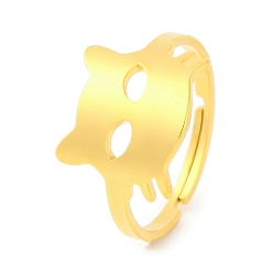 Cat Shape 201 регулируемое кольцо из нержавеющей стали для женщин, животное, форма кошки, 12.5 мм, внутренний диаметр: 18 мм