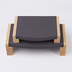 Серый Вуд ювелирные изделия дисплеев, с искусственной замши, серые, большой: 19.8x5.1x1.8мм, маленький: 15.2x3.1x11.4 см, 2 шт / комплект