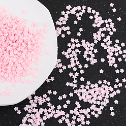 Бледно-Розовый Светящиеся кабошоны из полимерной глины ручной работы, модные аксессуары для украшения ногтей, светится в темноте, сакура, розовый жемчуг, 5x5x1 мм