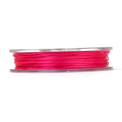 Crimson Strong Stretchy Beading Elastic Thread, Flat Elastic Crystal String, Crimson, 0.8mm, about 10.93 yards(10m)/roll
