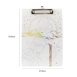 Human Acrylic Clipboards, Standard Clip Hardboard, for Classroom & Office Use, Clear, Human, 350x220mm