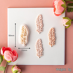 Лист Пластиковые формы, резцы глины, инструменты для лепки из глины, для серьги решений, лист, 5x2.1 см