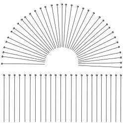 Нержавеющая Сталь Цвет 400шт. 304 штифты с шаровой головкой из нержавеющей стали, цвет нержавеющей стали, 50x0.7 мм (калибр 21), Руководитель: 2 mm