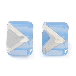 Васильковый K9 стеклянные имитации австрийских хрустальных бусин, без отверстия , квадратный, васильковый, 4x4x4 мм