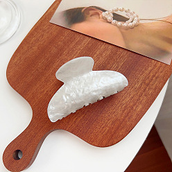 Белый Акриловые коготь заколки, аксессуары для волос для женщин и девочек, белые, 82x41 мм