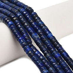 Ляпис-Лазурь Нитки бусины из натурального ляписа-лазури, диск, Heishi бусы, окрашенные, 4x2~2.5 мм, отверстие : 0.7 мм, около 158~160 шт / нитка, 14.96''~15.16'' (38~38.5 см)
