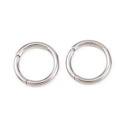 Платина Латунная застежка Twister, стойки покрытие, долговечный, без кадмия и без свинца, кольцо, платина, 16x2 мм