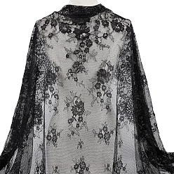 Черный Нейлоновая кружевная ткань, чёрные, 3000x1680x0.5 мм