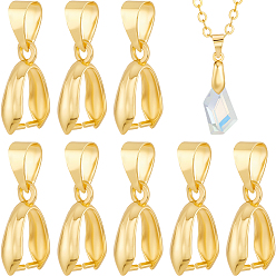 Настоящее золото 14K 60шт. латунные скобы для ледоруба, реальный 14 k позолоченный, 14x7 мм, отверстие : 4x6 мм