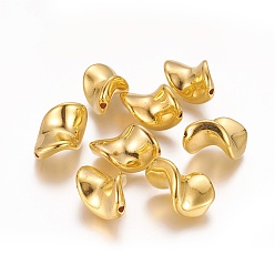 Золотой CCB пластиковые шарики, золотые, 26x18x19 мм, отверстие : 2 мм