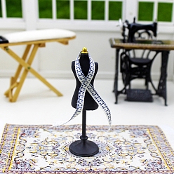 Черный Миниатюрная модель и линейка из смолы, украшения, аксессуары для домашнего кукольного домика с микро-ландшафтом, притворяясь опорными украшениями, чёрные, 25x85 мм, 2 шт / комплект