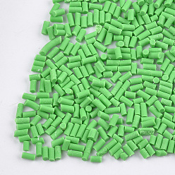 Зеленый Бусины из полимерной глины, подделка, без отверстия , колонка, зелёные, 2~6x1.5 мм