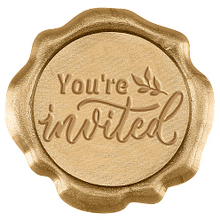 Слово 50шт. клейкие восковые наклейки, конверт печать украшения, для поделок альбом diy подарок, темно-золотистые, слово, 30 мм