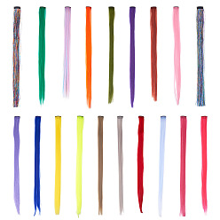 (52) Непрозрачная лаванда 19 шт. 19 стили модные женские аксессуары для волос, парики из высокотемпературного шелка, разноцветные, 490~590x33~36x3~3.5 мм, 1 шт / стиль