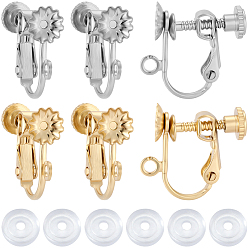 (52) Непрозрачная лаванда 20 шт. 2 цвета 316 фурнитура для сережек-клипс из хирургической нержавеющей стали, с удобными силиконовыми подушечками для завинчивания клипсы на серьги, разноцветные, 15x17x5.5 мм, 10 шт / цвет