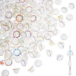 Прозрачный 60Прозрачные акриловые колпачки для бусин, цветок, прозрачные, 24x15.5 мм, отверстие : 2.7 мм