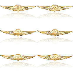 Wing 6 шт. алюминиевые задние части значков для лацканов для безопасности, крыло, 15x74.5 мм