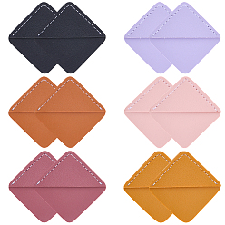 (52) Непрозрачная лаванда 12 шт. 6 цвета закладки для книг из искусственной кожи, маркер страницы в форме ромба, для учителей любителей чтения книг, разноцветные, 46x46 мм, 2 шт / цвет