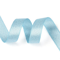 Светло-Синий Полиэстеровая атласная проволочная лента, для подарочной упаковки, голубой, 3/8 дюйм (10 мм), около 100.00 ярдов (91.44 м) / рулон